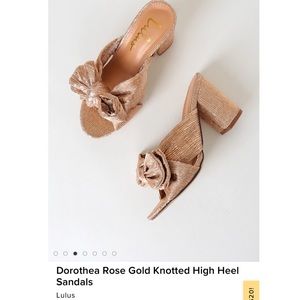 Dorthea Rose Gold Knotted High Heels
